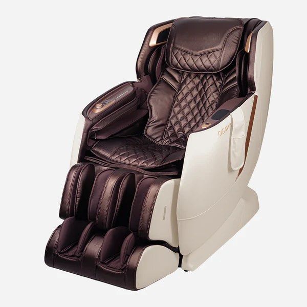 RUSH Ogawa Smart Vogue Massage Chair (Category: Massage Devices) located in Las Pinas. Submitted by tbclo (Listing ID 1431297180, Image 1). Description: - Ogawa massage chair - Color scheme: Brown and cream - Quilted backrest and seat - Includes footrest - Armrests with control panels - Made of leather or similar material - Modern design.