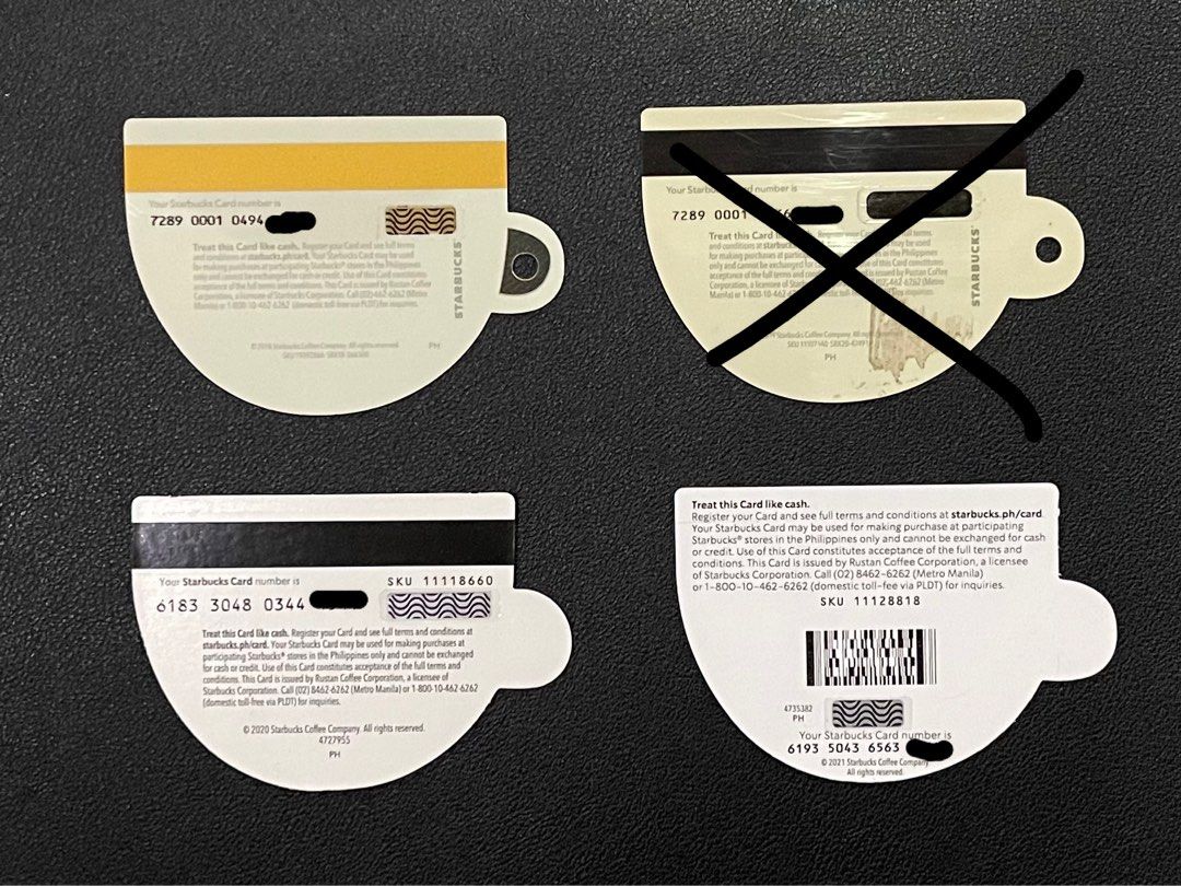 PH Cup Starbucks Card (Category: Store Credits) located in Cabiao. Submitted by johnmaverickhz (Listing ID 1345576061, Image 2). Description: ₱70 each pin intact for collection purposes only.