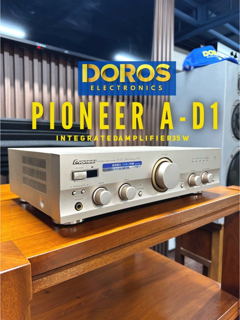 Pioneer A-D1 Integrated Amplifier DORO’s Electronics (Category: Soundbars, Speakers & Amplifiers) located in Manila. Submitted by doroselectronics (Listing ID 1431369597, Image 1). Description: 35W intefrated amplifier Quality Sound .