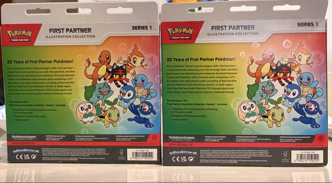 First Partner Boxes Pokemon First Partner Illustration Collection series 1, Hobbies & Toys ...