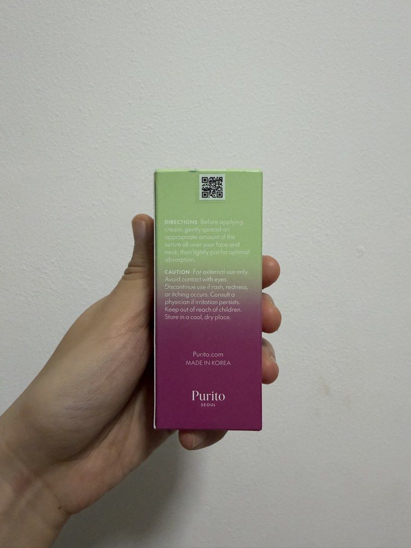 Purito Timeless Bloom Bakuchiol Serum (Category: Face Care) located in Pasig City. Submitted by thriftbenefit (Listing ID 1431365789, Image 3). Description: - Purito Timeless Bloom Bakuchiol Serum - Volume: 30 ml / 1.01 fl. oz - Key Ingredients: Hydrangea & Bakuchiol - Benefits: Well-aging - Vegan - Expiry Date: 2027.07.10 - Made in Korea Sealed box. With Authenticity QR that you can check through PURITO website. RFS: I bought two for myself pero