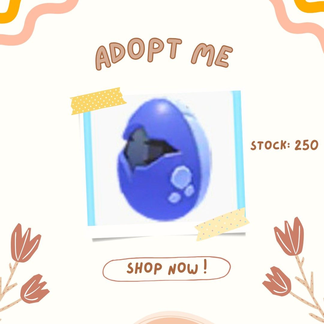 Roblox Adopt Me Pet |Endanger Eggs (Category: In-Game Products) located in Bien Unido. Submitted by roblox_adoptme_shop (Listing ID 1431291814, Image 1). Description: Looking for a digital bestie? 🐶💫 I’ve got awesome pets ready for you! Welcome to my Roblox Adopt Me Pet Shop 🌻 Selling cute Adopt Me pets through safe and fair trades! Your dream pet is just one trade away ✨.