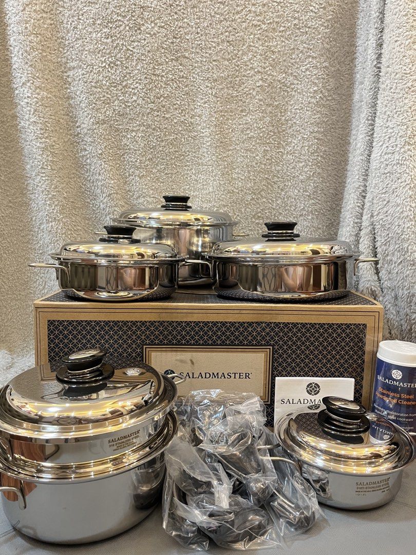 Saladmaster MASTER SET (Category: Other Kitchenware & Tableware) located in Tagum. Submitted by mats0830 (Listing ID 1431318961, Image 1). Description: 🥘 What is the Saladmaster Master Set? The Saladmaster Master Set is the top-tier (complete) cookware collection of Saladmaster—designed for serious home cooks or families who want a full kitchen system. 👉 Think of it as an all-in-one premium cookware set from frying, steaming, boiling, roasting,