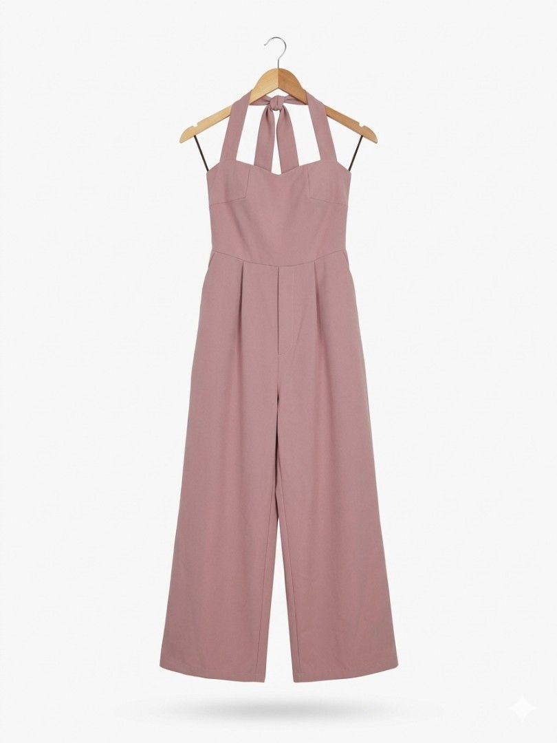 Self tie Jumpsuit (Category: Jumpsuits) located in Makati City. Submitted by krishtyle (Listing ID 1431254612, Image 2). Description: Personal preloved (decluttering) Never worn,washed Store bought, will be used in wedding but had other option 📍Makati Message for inquiry and faster transaction.