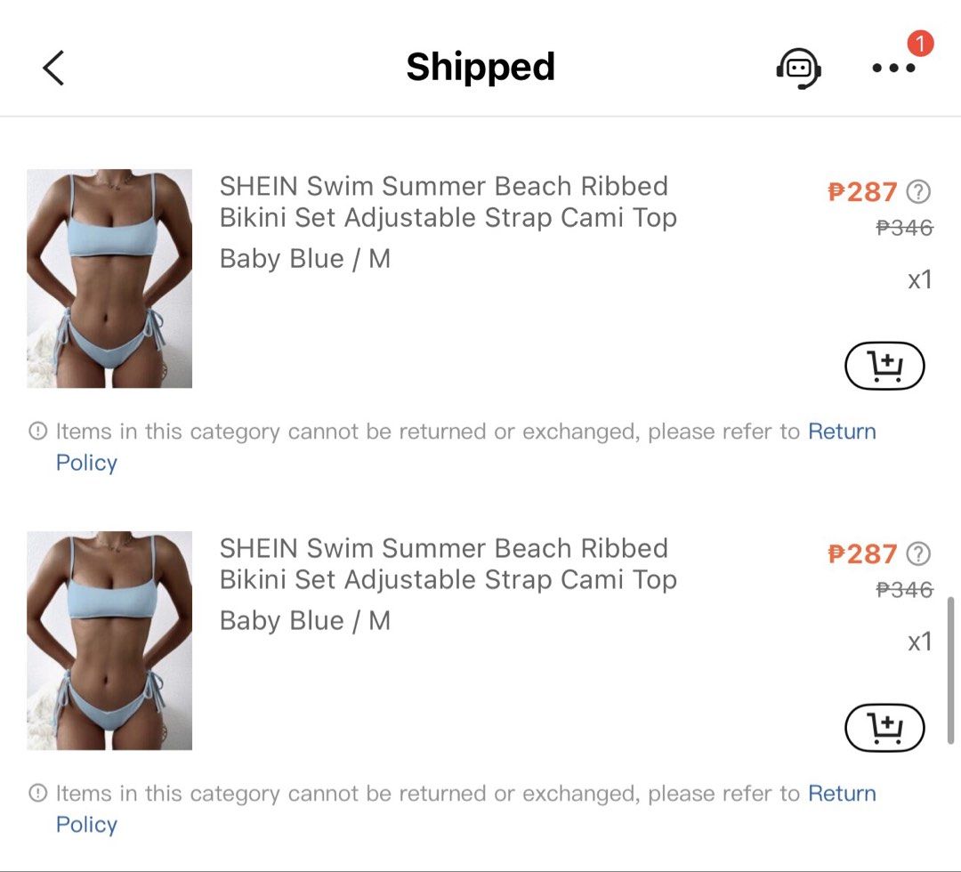 SHEIN Swim Summer Beach Ribbed Bikini Set (Category: Bikinis & Swimsuits) located in Taguig. Submitted by prjbears (Listing ID 1431220015, Image 3). Description: For sale! Baby Blue Summer Beach Ribbed Bikini Set (Size: M) RFS: Bought two pairs accidentally. Brand New! Original Price: ₱342 Discounted Price: ₱287 Selling it for ₱250!.