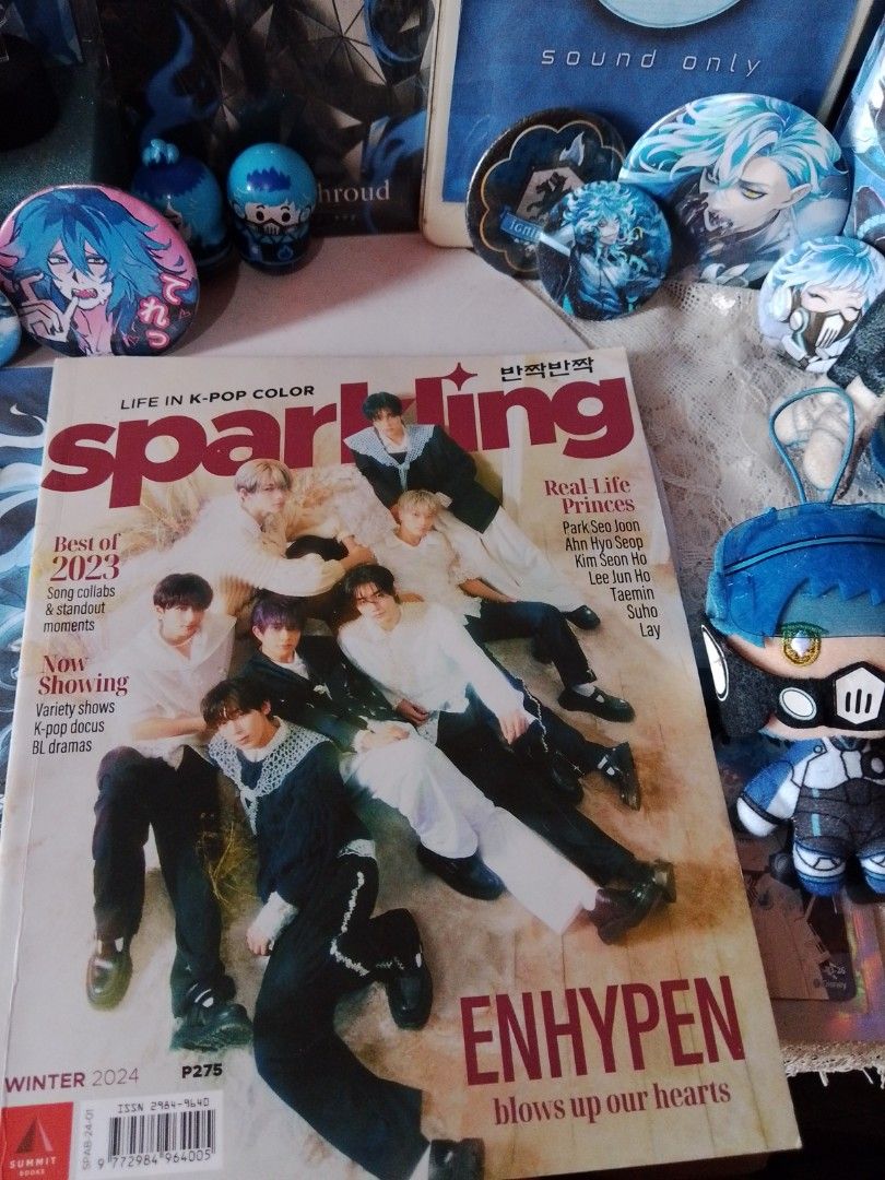Sparkling KPOP Magazine Winter 2024 (Category: Magazines) located in Cavite. Submitted by gloomura1 (Listing ID 1429386934, Image 2). Description: Sparkling Magazine Winter 2024 edition featuring New Jeans and Enhypen. Includes articles on K-pop, 5th gen groups, and more. Contains content pages and articles. It changes orientation, this is one book I was gifted this just last year at Christmas, it's almost brand new because it still had it's og p