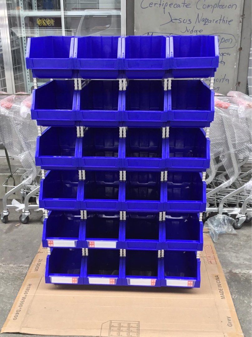 Stackable Bin Box/Crate - Various Sizes and Colors (Category: Storage Boxes & Baskets) located in Manila. Submitted by franciscojof (Listing ID 1431289289, Image 2). Description: April 10,2026 From my Company SDSRT: SELLING: STACKABLE BIN BOXES SEE ATTACHED DIFFERENT SIZES. Please advise your company details for my proposal and order taking. Your Business Supplier-Consultant @highlight #binbox #crates.