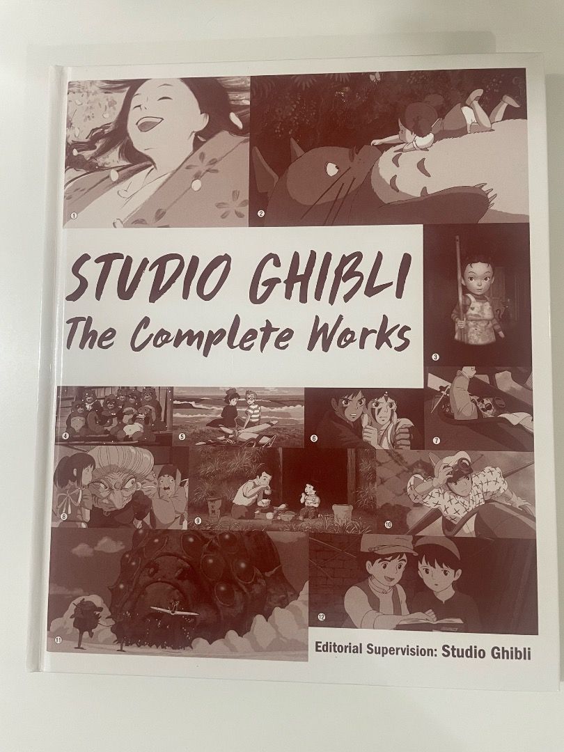 Studio Ghibli: The Complete Works Book (Category: Storybooks) located in Las Pinas. Submitted by strandedonarock (Listing ID 1431251416, Image 3). Description: Studio Ghibli: The Complete Works 💫 Preloved | From personal collection Condition: - Like new - Clean, neat pages - Little to no signs of use 🎬 Book features a collection of Studio Ghibli's complete works. It includes various movie posters and scenes from popular Ghibli films. The book i
