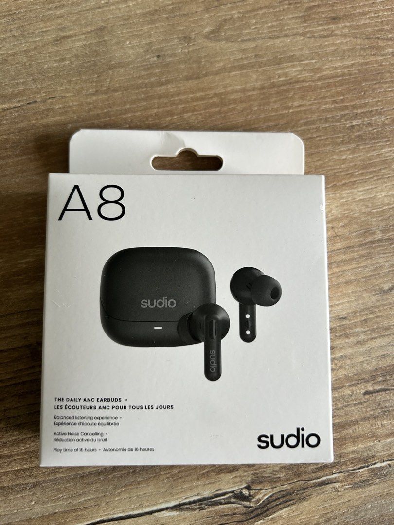 Sudio A8 ANC Earbuds - Black