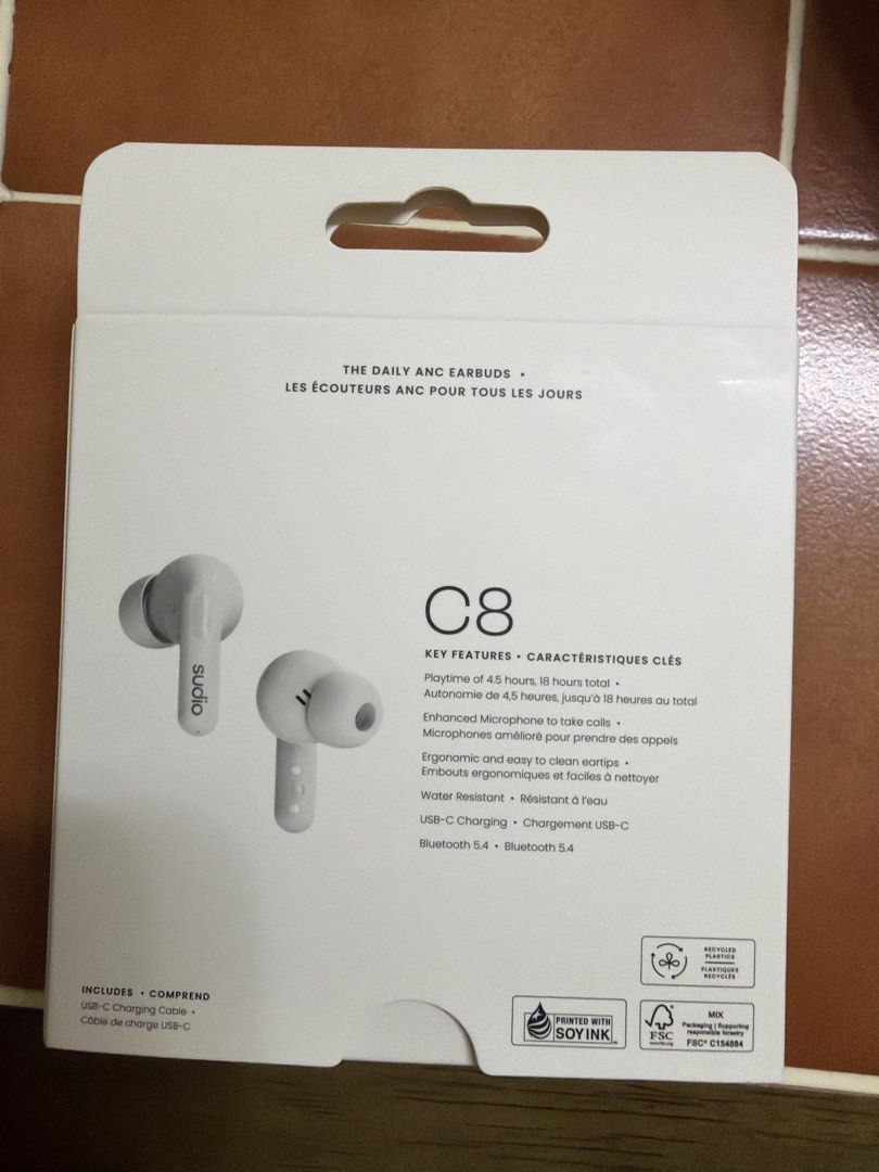 Sudio C8 True Wireless ANC Earbuds - White424081514300057601