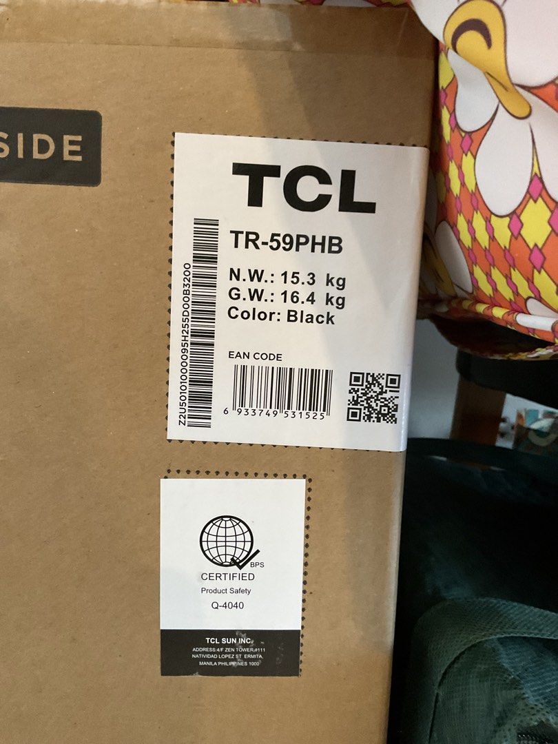 TCL Single-Door Refrigerator (Category: Refrigerators and Freezers) located in Quezon City. Submitted by chanhr (Listing ID 1431182519, Image 2). Description: TCL Single Door Refrigerator Personal refrigerator 1.8 cu ft Black From Abenson’s Never opened Never used .