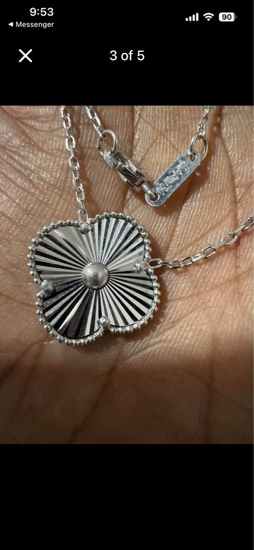 Van Cleef & Arpels Alhambra Necklace (Category: Necklaces) located in Manila. Submitted by erickasala18546 (Listing ID 1431318942, Image 3). Description: Vca 18k white gold hk setting 18 inch.