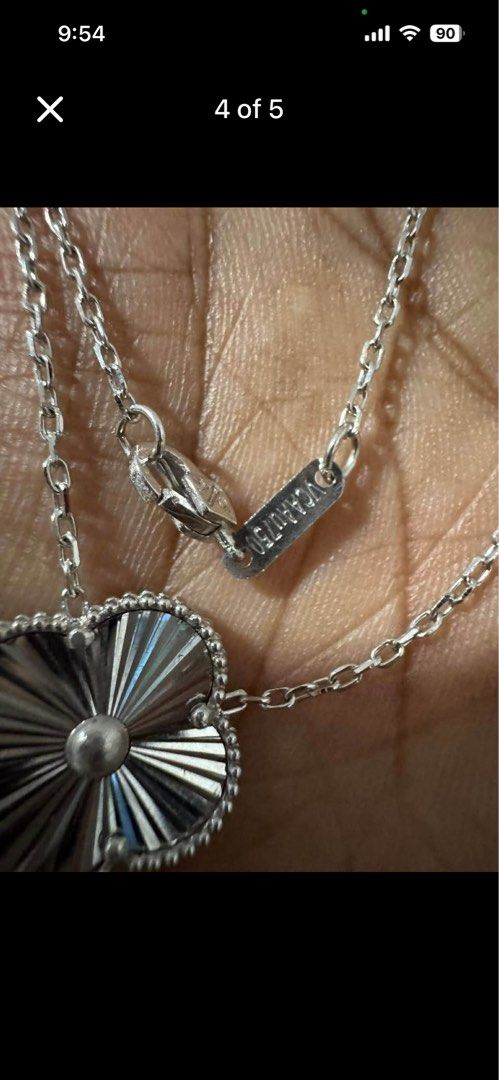 Van Cleef & Arpels Alhambra Necklace (Category: Necklaces) located in Manila. Submitted by erickasala18546 (Listing ID 1431318942, Image 2). Description: Vca 18k white gold hk setting 18 inch.