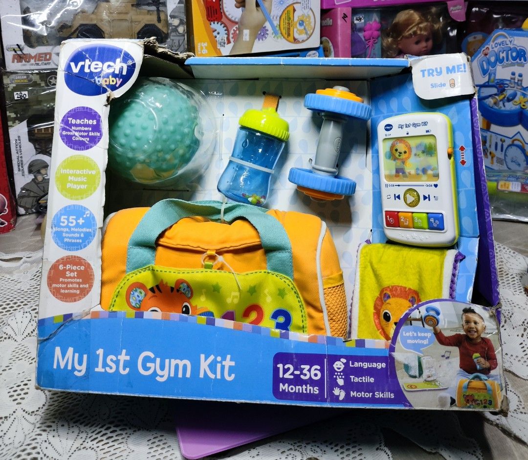 VTECH MY 1st GYM KIT - (BATT OP) (Category: Infant Playtime) located in Las Pinas. Submitted by gail_05 (Listing ID 1431352859, Image 3). Description: - BATT OP - Batteries included - Complete and working 🛎️ NEW ARRIVAL !🏷️🪬🪬 ✅ We Sell Brand-new Mall pull out toys ,kids wear and baby stuffs ORIG. 💯 📱 Dm o check nyo po ang page, may mga naka-post po na ibang toys . Pa follow narin po .ty ➡️ ➡️ BLUE APP Page : MG's Lucky Shop NOTE : ➡️ Since 
