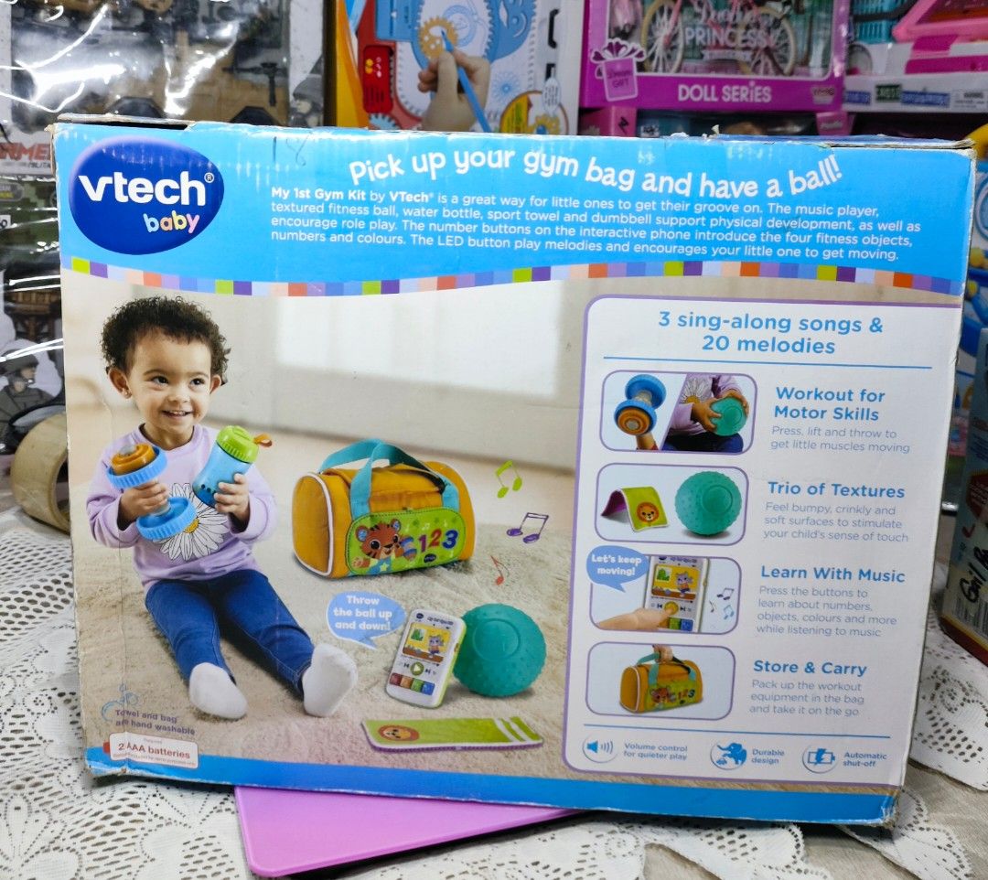 VTECH MY 1st GYM KIT - (BATT OP) (Category: Infant Playtime) located in Las Pinas. Submitted by gail_05 (Listing ID 1431352859, Image 2). Description: - BATT OP - Batteries included - Complete and working 🛎️ NEW ARRIVAL !🏷️🪬🪬 ✅ We Sell Brand-new Mall pull out toys ,kids wear and baby stuffs ORIG. 💯 📱 Dm o check nyo po ang page, may mga naka-post po na ibang toys . Pa follow narin po .ty ➡️ ➡️ BLUE APP Page : MG's Lucky Shop NOTE : ➡️ Since 
