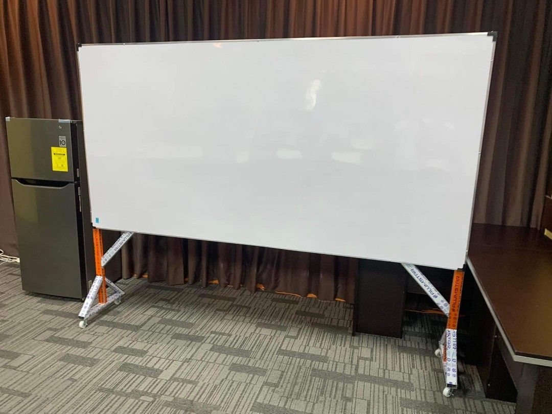 Whiteboard walltype and with stand (Category: Office Furniture & Fixtures) located in Binan City. Submitted by plesisrhin96177 (Listing ID 1431209742, Image 2). Description: For sale !! ONHAND !! WHITEBOARD !! BRAND-NEW We Do Customize Also Limited stock !! Order na po kayo! Cork board,half whiteboard and half Cork board For school, warehouse and For Office We have different sizes With stand (Non-magnetic or Magnetic).