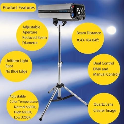 350w Stage Follow Spot Light Led Stage Spotlight With Stand Manual