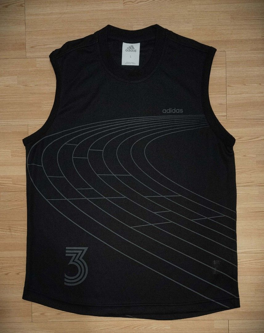 Adidas singlet (Category: Activewear) located in Manila. Submitted by brightcloud_25 (Listing ID 1431520363, Image 1). Description: Adidas singlet jersey size large 19.5 x 26 good as new 450 + sf.
