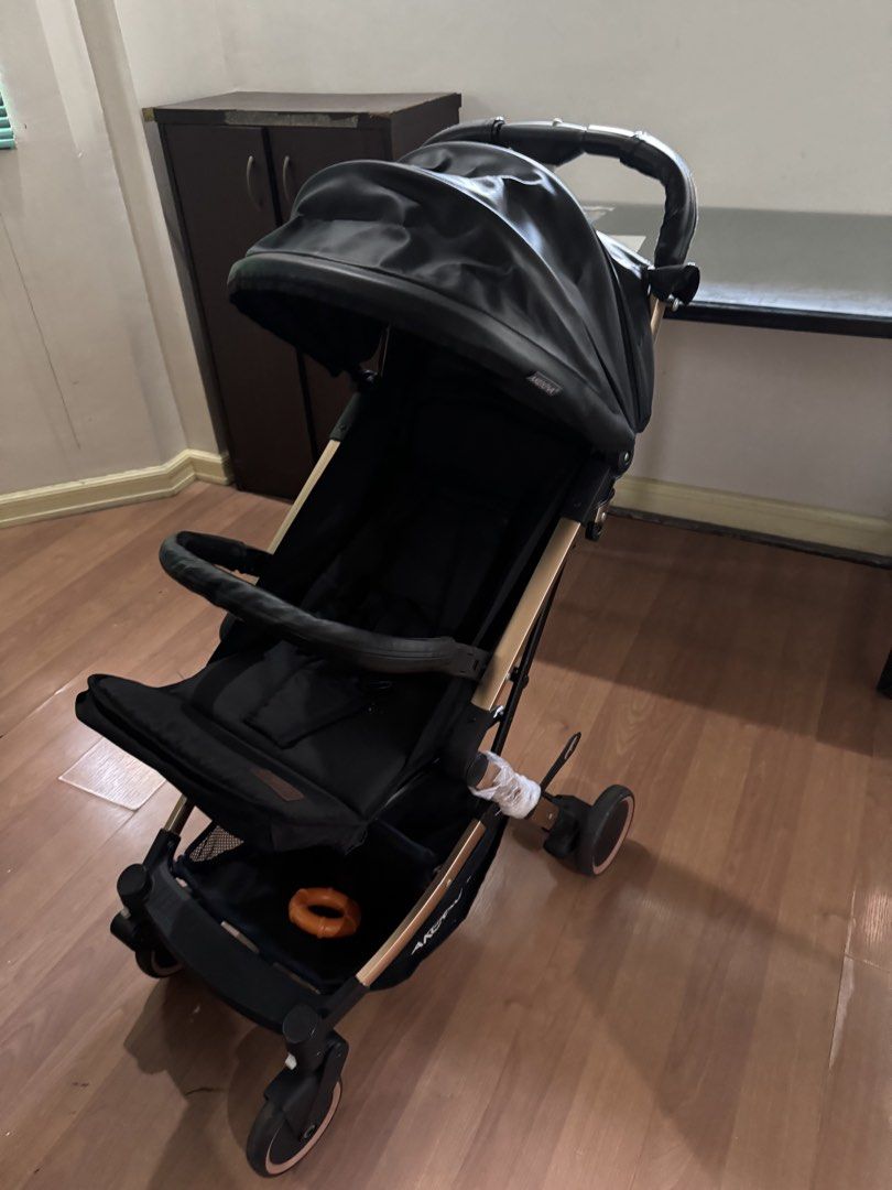 Akeeva Travel Stroller (Esmio Gold) (Category: Strollers) located in Mandaluyong City. Submitted by poblador.kimmy (Listing ID 1431448961, Image 2). Description: Lightly Used Travel Stroller (Esmio Gold) 🧳👶 Compact, stylish, and perfect for on-the-go parents! ✨ Key Features: ✔️ Lightweight & easy to fold – great for travel ✔️ Compact design – fits small car trunks & tight spaces ✔️ Smooth wheels for easy maneuvering ✔️ Comfortable seat for baby