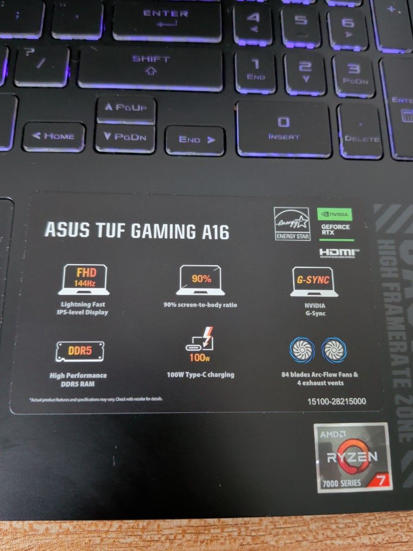 ASUS TUF Gaming A16 Laptop - Ryzen 7, Computers & Tech, Laptops ...