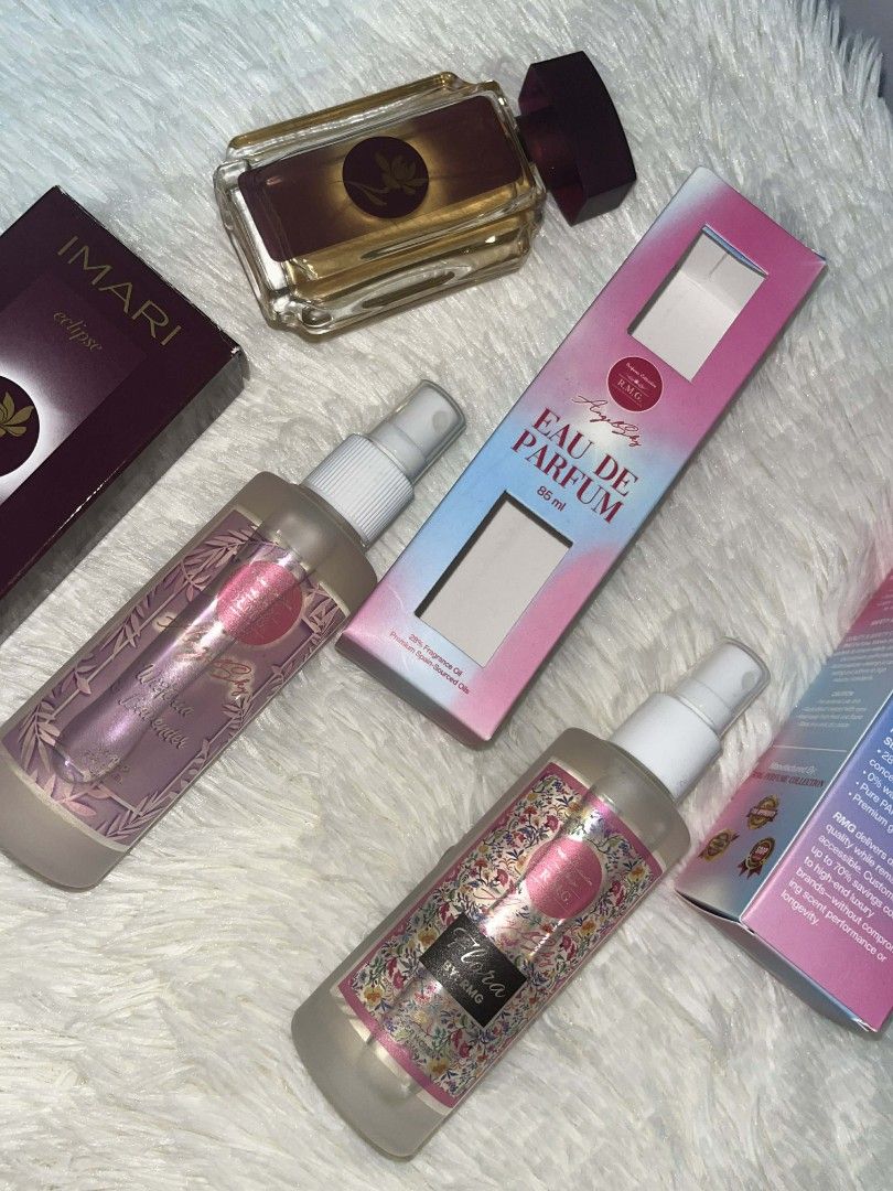 Avon Imari & RMG Eau De Parfum (perfume set take all) (Category: Fragrance & Deodorants) located in Bulacan. Submitted by _declutterina_ (Listing ID 1431563445, Image 2). Description: TAKE ALL FRAGRANCES FOR ONLY 450! - Avon Imari Eclipse - 85% full - RMG inspired perfumes: *Flora - 95+% full *Wisteria & Lavender - 98-99% full RFS: Imari is an extra, not a fan of the RMG scents -no return, no exchange -buy at your own risk (if blind buy) -complet