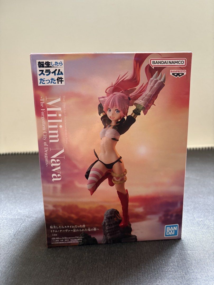 Bandai Spirits Milim Nava Figure (Category: Toy Figures) located in Singapore. Submitted by ramzz_figures (Listing ID 1431427092, Image 1). Description: - Brand new Milim Nava figure. - From the anime 'That Time I Got Reincarnated as a Slime'. - Part of the 'Forgotten City of Dragons' series. - Comes in original packaging & unopened Meet up only - Simei mrt or upper changi mrt.