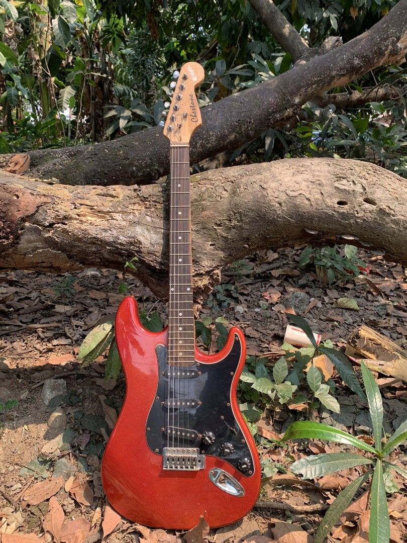 Chestone Stratocaster Electric Guitar (Category: Musical Instruments) located in Marikina City. Submitted by scarlet2006 (Listing ID 1431559116, Image 2). Description: Rush sale: Chestone Stratocaster Electric Guitar (Made In Japan) Cosmetics: 8/10 No issue‼️ Playable of course ☺️ Reason for selling: Need money for tuition Marikina area (Open for meet up or pick up via lalamove).