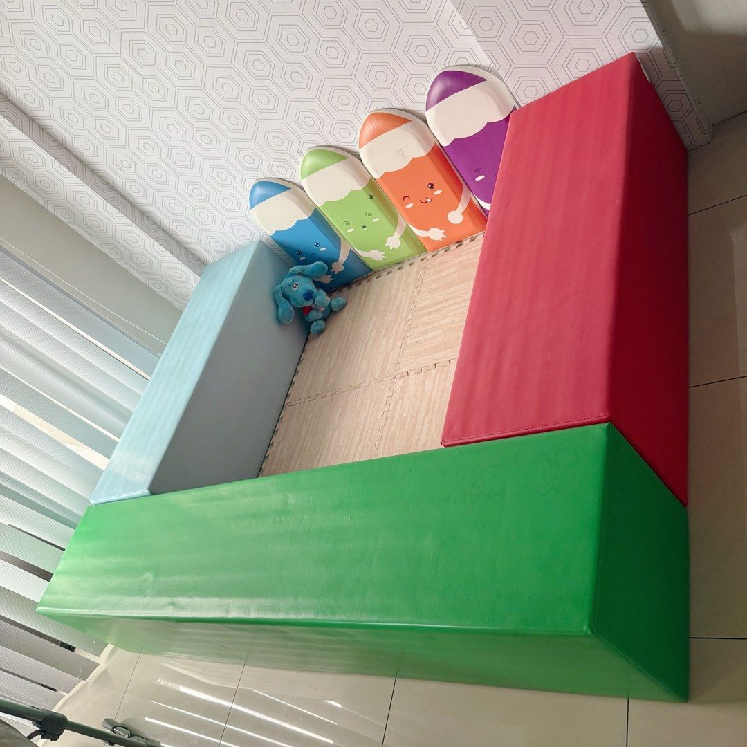 Colorful Bench Play Set (Category: Infant Playtime) located in Marikina City. Submitted by lovegoeson (Listing ID 1431504273, Image 2). Description: Decluttering, moving out sale 7k set - 3pcs bench playpen (rubber mat & crayon wall panels not included) 📍Monte Vista Subd Bgy IVC Marikina More toys, shoes, clothes ‼️Moving to smaller place, massive and rush sale You may drop by if you want to see more, also available for shipment or pickup.- Colo