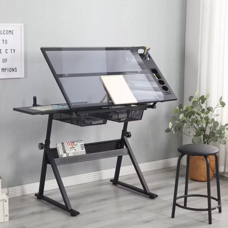 Drafting Table (Category: Tables & Sets) located in Caloocan City. Submitted by aintyourlu50073 (Listing ID 1431545901, Image 1). Description: hello cea students! For sale: Drafting table (glass) og price is 6K+ selling it for: ₱5,000 (4,500php if get agad) •can do installment (2 gives for 1month) •prio is Pick Up, but can also do delivery (with delivery fee, depending on the location) rfs: done with architecture •has minimal flaw sa plastic na p