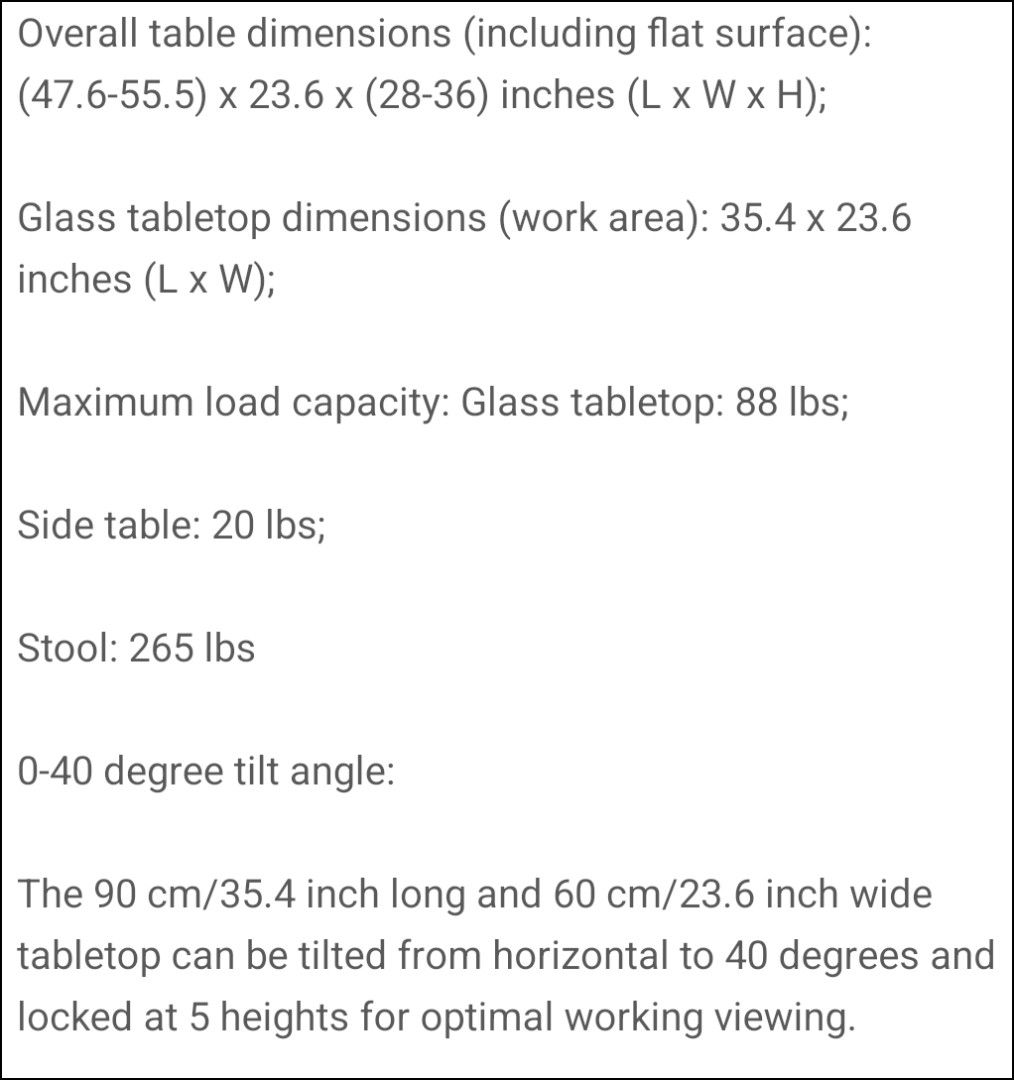 Drafting Table (Category: Tables & Sets) located in Caloocan City. Submitted by aintyourlu50073 (Listing ID 1431545901, Image 2). Description: hello cea students! For sale: Drafting table (glass) og price is 6K+ selling it for: ₱5,000 (4,500php if get agad) •can do installment (2 gives for 1month) •prio is Pick Up, but can also do delivery (with delivery fee, depending on the location) rfs: done with architecture •has minimal flaw sa plastic na p