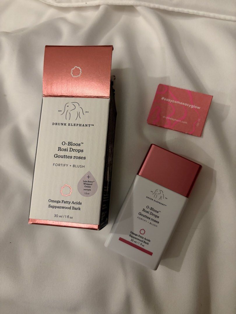 Drunk Elephant Rosi drops (Category: Makeup) located in Makati City. Submitted by mnlbeautyboutique (Listing ID 1431534507, Image 1). Description: Bought from look for Php2300 Can’t remember when I bought it RfS: extra and decluttering .