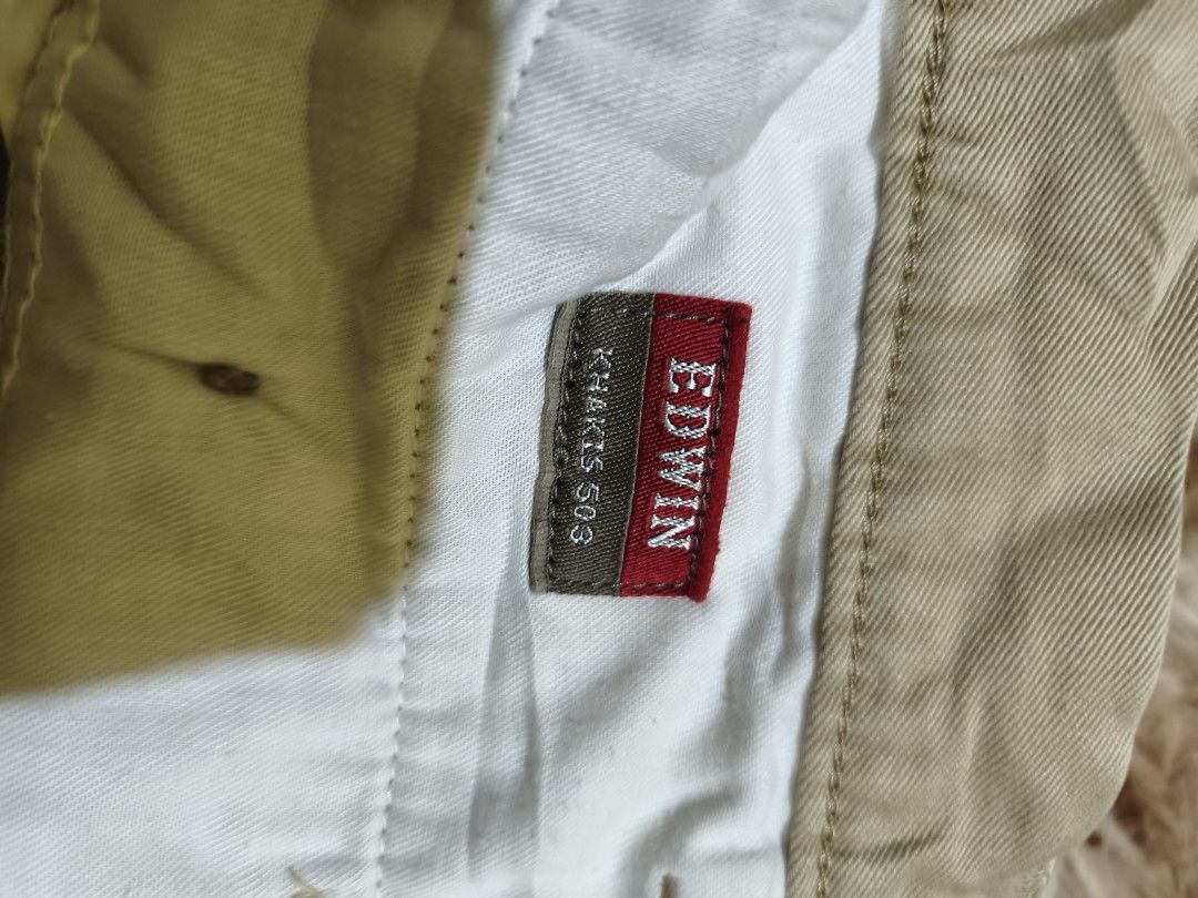 Edwin Khakis 503 Pants (Category: Jeans) located in La Paz. Submitted by carou89146 (Listing ID 1431525078, Image 3). Description: - Edwin Khakis 503 pants - Color: Beige -waist 24 inches length 36 inches needs washing, please check photos for more details very nice, straight cut, high waisted unisex GCash plus sf Location Ilocos Province Thank you .