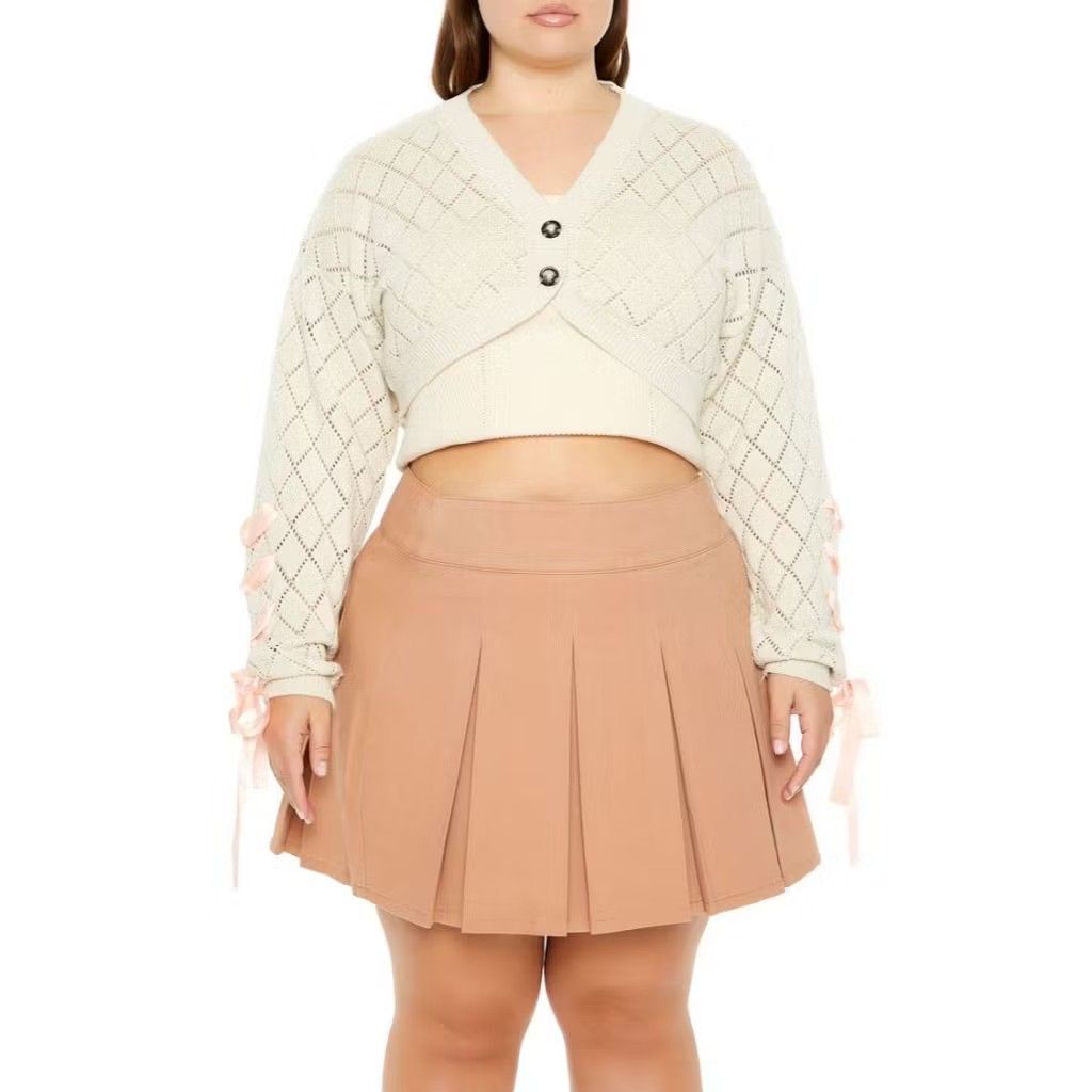 F21 Ribbon Bow Cardigan (Category: Sets or Coordinates) located in Las Pinas. Submitted by an.me.o (Listing ID 1431407151, Image 1). Description: brand new, only washed but never worn, bought from official F21 store back then rfs the rest of my wardrobe doesn't fit the coquette vibe and I'm not gonna do a whole makeover.