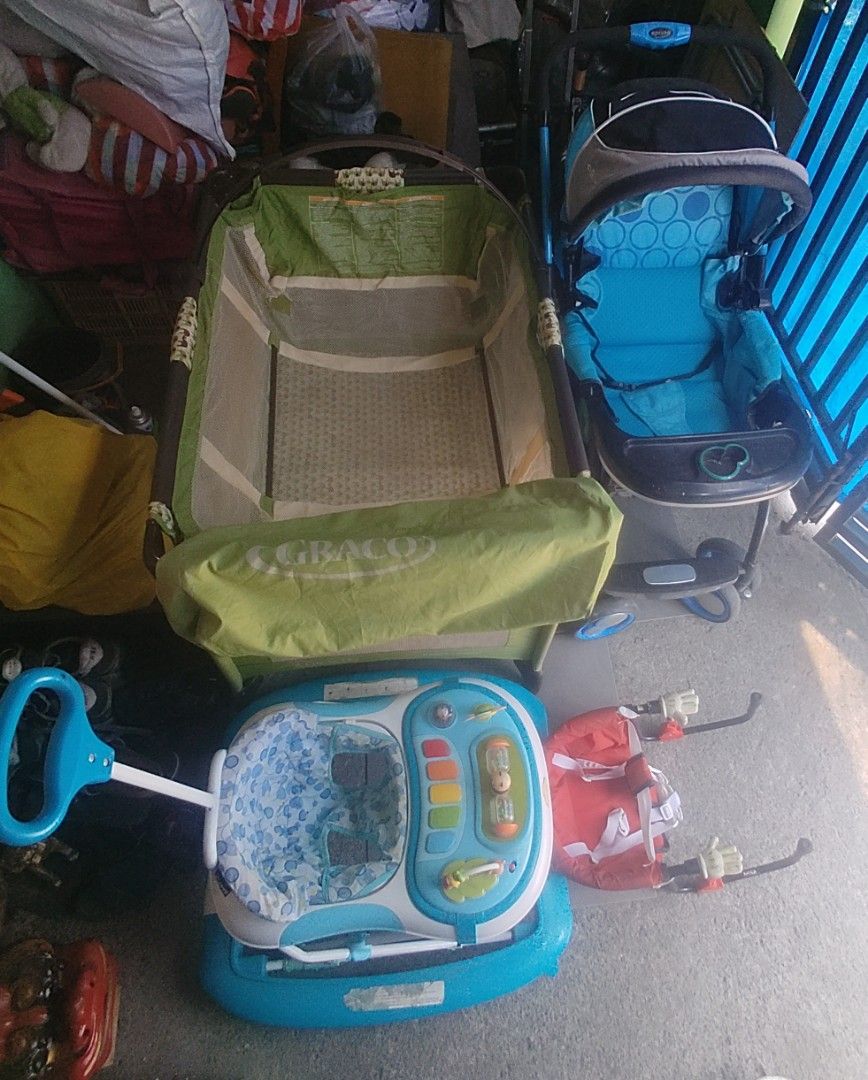 FOR TAKE ALL (Category: Cots & Cribs) located in Quezon City. Submitted by everythinghasaprice (Listing ID 1431444610, Image 2). Description: FOR TAKE ALL JAPAN SUR PLUS CRIB "PLAYPEN" / GRACO BRAND ✅ WALKER / BABY FIRST BRAND✅ STROLLER / APRUVA BRAND✅ MICKEY TABLE CHAIR ✅ FOR TAKE ALL FOR ONLY 4,700 (NEGOTIABLE)🤏 OPEN FOR MEET UP OR PICK UP VIA LALAMOVE.