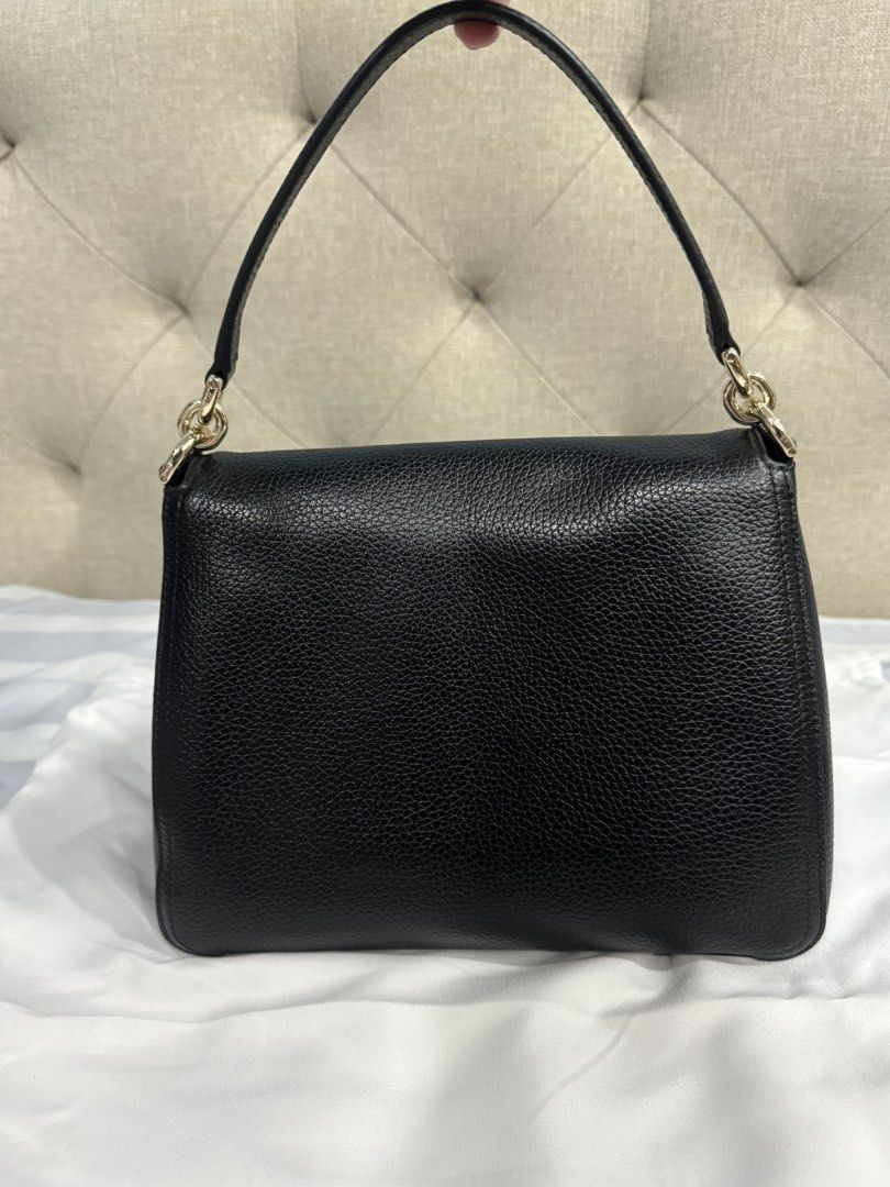 Furla Danae S Shoulder Bag (Black / Nero) (Category: Cross-body Bags) located in San Juan City. Submitted by luxeeditph (Listing ID 1431420879, Image 2). Description: - Two-way bag in grained leather and in excellent condition - Comes with detachable long strap, orig Furla dustbag, receipt and tags - For shipping only via lalamove / grab; booking and SF c/o buyer.