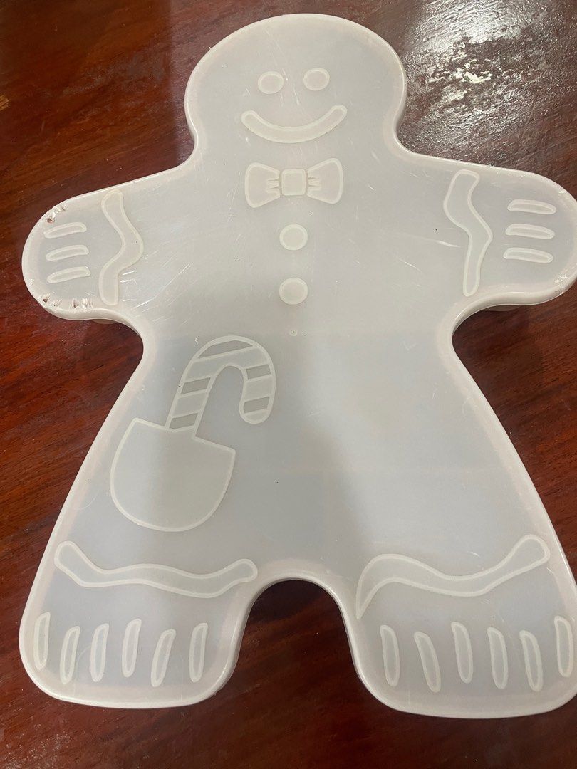 Giant vintage ginger bread man cookie container (Category: Food Organization & Storage) located in Quezon City. Submitted by jthbusiness (Listing ID 1431567425, Image 1). Description: 18x 14 inches Height 2.5 inches Issue: third photo Shipping c/o buyer.