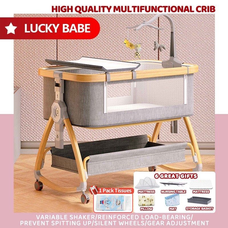 High Quality Bassinet / Crib (Category: Cots & Cribs) located in Mandaluyong City. Submitted by createyourtrend (Listing ID 1431397045, Image 1). Description: ✨ For Sale: High-Quality Bassinet/Crib ✨ Perfect for small spaces and newborn care 💛 ✔️ Can be used as a swing ✔️ With diaper changing pad / nursing table ✔️ With storage basket ✔️ Comes with bed net ✔️ Height adjustable 🍼 Condition: Almost new — used for only 2 weeks (baby preferred co-s