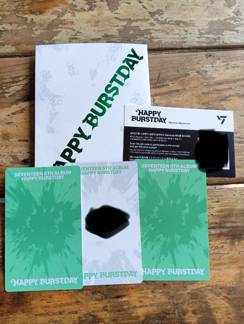 Hoshi Happy Burstday Weverse Version (Category: K-Wave Merchandise) located in Manila. Submitted by cloud_arhv (Listing ID 1431487101, Image 2). Description: Hoshi Weverse Ver Happy Burstday • rfs: decluttering/quitting sale • unsealed but both qrs are not scanned • mop: gcash/maya (payo/1 week dop w nrdp • mod: j&t.