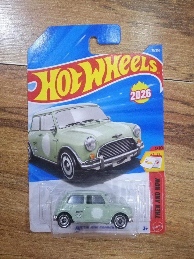 Hotwheela Austin Mini Cooper S (Category: Vehicle & Diecast Models) located in Quezon City. Submitted by goldencity1964 (Listing ID 1431536156, Image 1). Description: Hotwheels AUSTIN MINI COOPER S THEN AND NOW SERIES 2026.