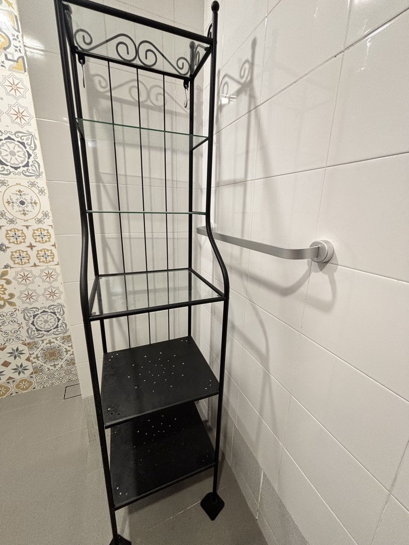 IKEA RÖNNSKÅR Glass Shelf, Furniture & Home Living, Furniture, Shelves ...