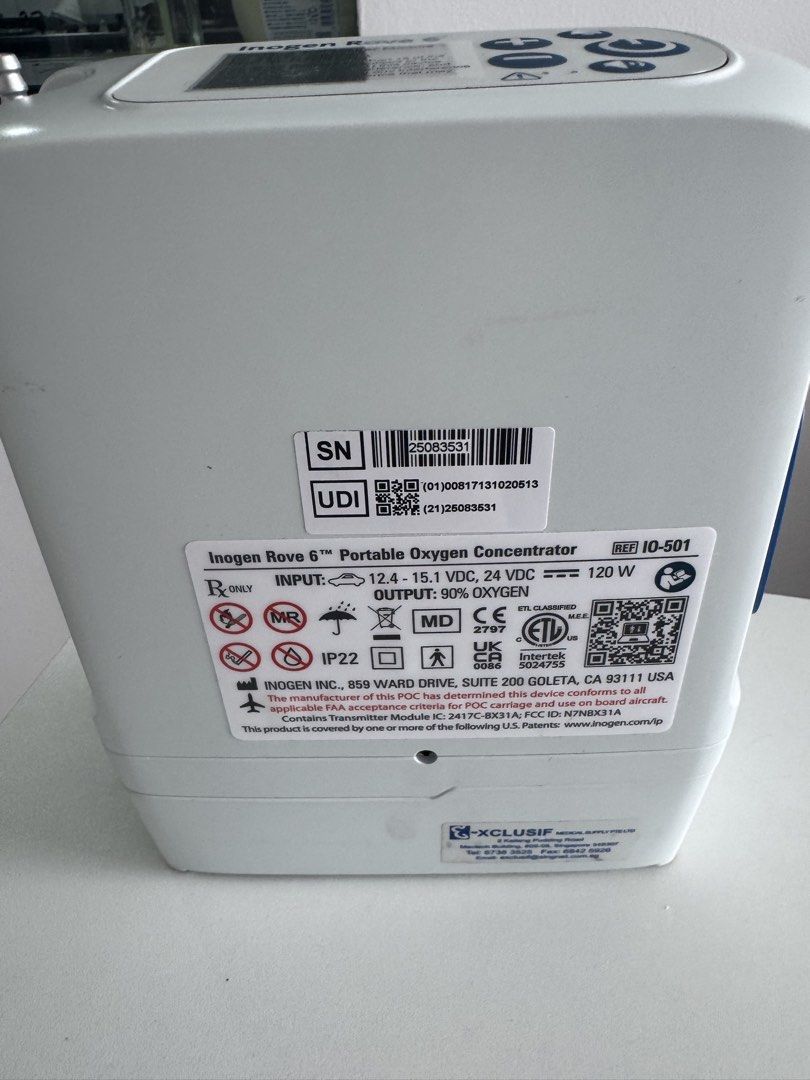 Inogen Rove 6 Portable Oxygen Concentrator, Health & Nutrition, Medical ...