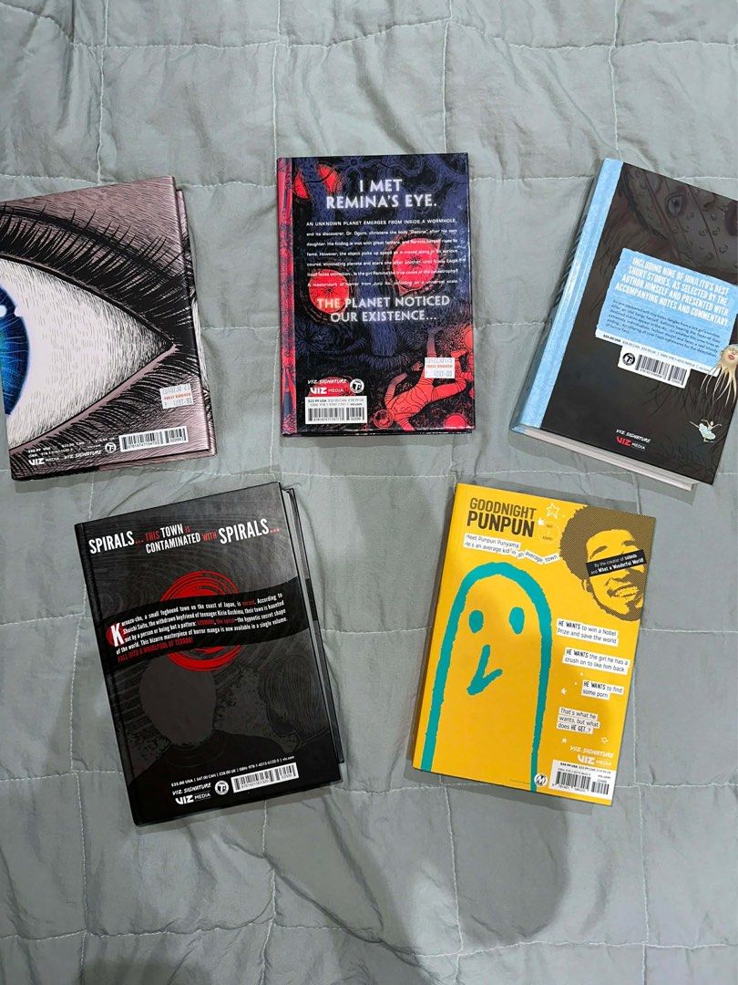 Junji Ito & Goodnight Punpun books (Category: Comics & Manga) located in Manila. Submitted by trumanblack1975 (Listing ID 1431430150, Image 2). Description: 📚 JUNJI ITO ❌ Venus In The Blindspot (₱650) ❌ ❌ Remina (₱650) ❌ ❌ Shiver (₱650) ❌ ❌ Spiral Into Horror UZUMAKI (₱1200) ❌ 📚 INIO ASANO -Goodnight Punpun (₱650) ‼️ Take All for only ₱ 3600 ‼️ Read once, still in GREAT condition — ready for a new reader! .