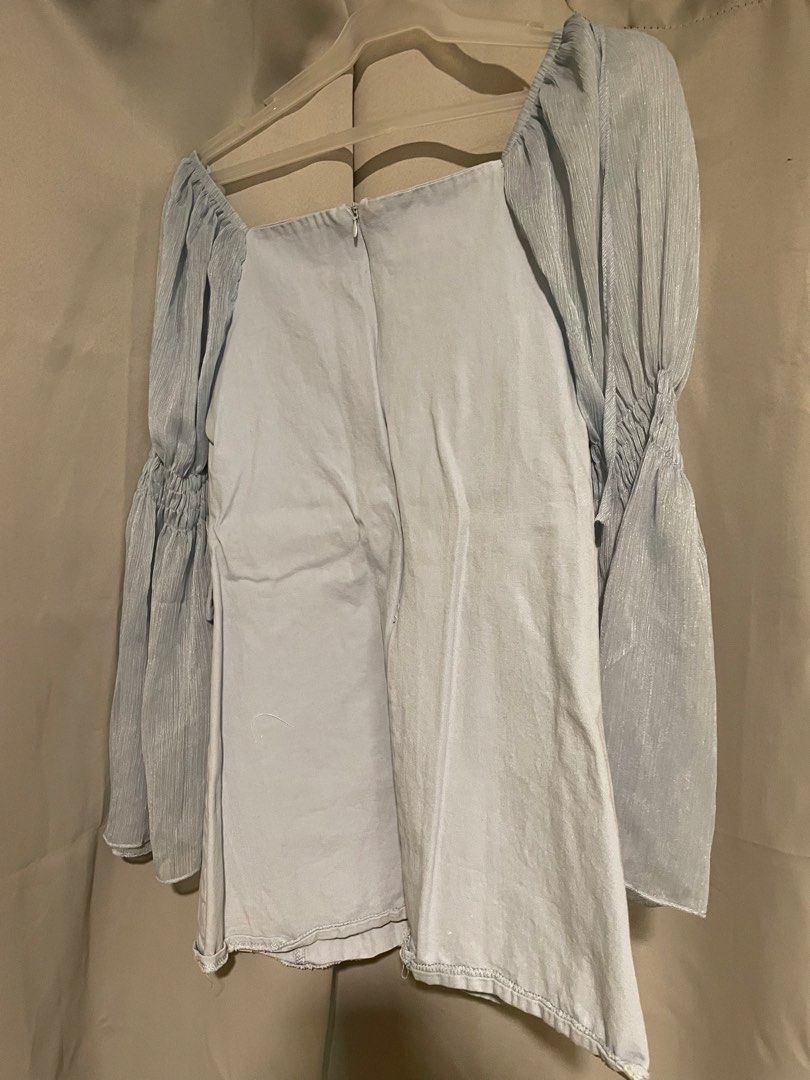 KOREAN STYLE BLUE DRESS (Category: Dresses) located in Manila. Submitted by zeahskloset (Listing ID 1431390381, Image 2). Description: 📍KATIPUNAN QC FITS S-M.
