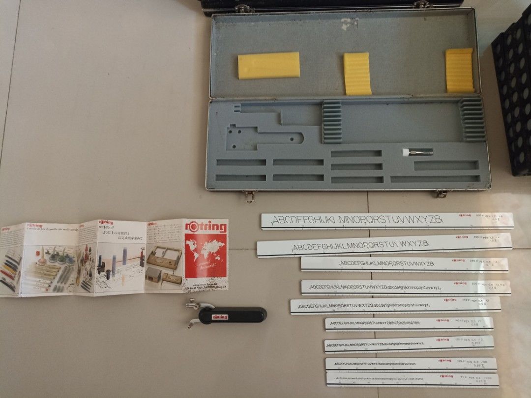 Rotring Lettering Control System Leroy Rotring Controlled Lettering System +Rotring Vintage College Set ...