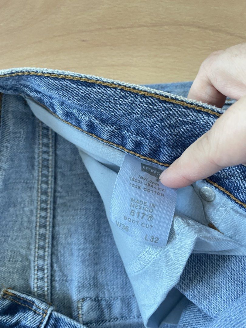 Levi's 517 Boot Cut Jeans for men - 36 (Category: Jeans) located in Cainta. Submitted by pnedp2022 (Listing ID 1431465179, Image 3). Description: - Levi's 517 Bootcut Jeans - Made in Mexico - Light Blue Wash - Classic 5-pocket design - Waist: W36, Length: L32 - Material: 100% Cotton Used once only Loc: Greenwoods Pasig/Cainta.