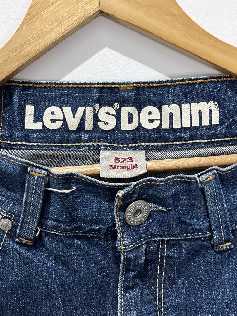 Levi's 523 Straight Denim Jeans (Category: Jeans) located in Bayombong. Submitted by lawrencevan64 (Listing ID 1431535133, Image 3). Description: - Levi's 523 Straight Denim Jeans - Classic five-pocket design - Button and zipper closure - Straight leg fit - Dark blue wash - Levi's logo detail - Size: 34x33.