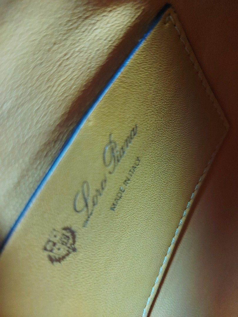 Loro Piana bag (Category: Luxury Bags & Wallets) located in Manila. Submitted by gflo72345 (Listing ID 1381588186, Image 2). Description: preloved Loro Piana (bought from a secondhand luxury bag store) = nga (not guaranteed authentic) yellow shoulder/crossbody bag with signs of usage.