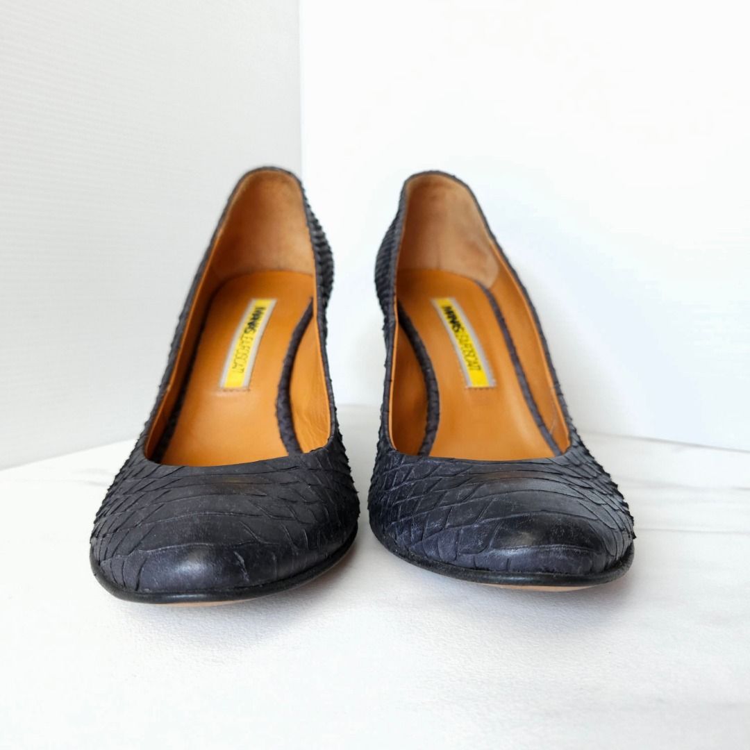 Manas Lea Foscati Italy Croc Pattern Heels / Sepatu Formal Kulit Asli ...