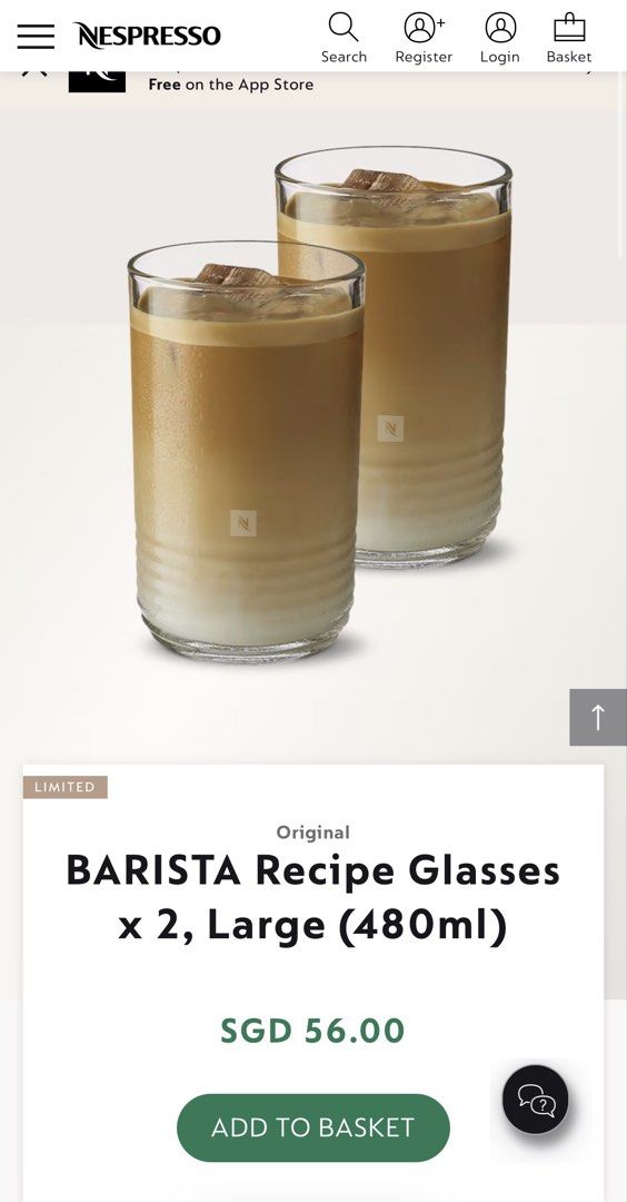 Nespresso Barista Large Glasses480386953082327043
