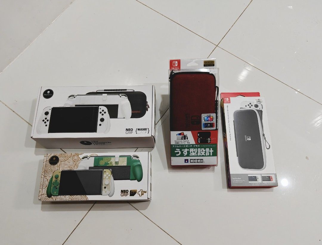 Nintendo Switch 2 & 1 Cases and grips (Category: Nintendo) located in Manila. Submitted by nswitchgear (Listing ID 1431456451, Image 2). Description: For Sale only All item are in brand new condition SWITCH 2 Fission Grip Case bundle ₱1,199 Neo Grip Case bundle ₱999 Maxcarry big ₱599 Maxcarry slim ₱499 SWITCH V1/V2/OLED Neo grip white bundle ₱699 Zelda Neo grip ₱599 Hori slim case ₱399 Nintendo leather slim ₱599 Along qc commonwealth ave pick up 